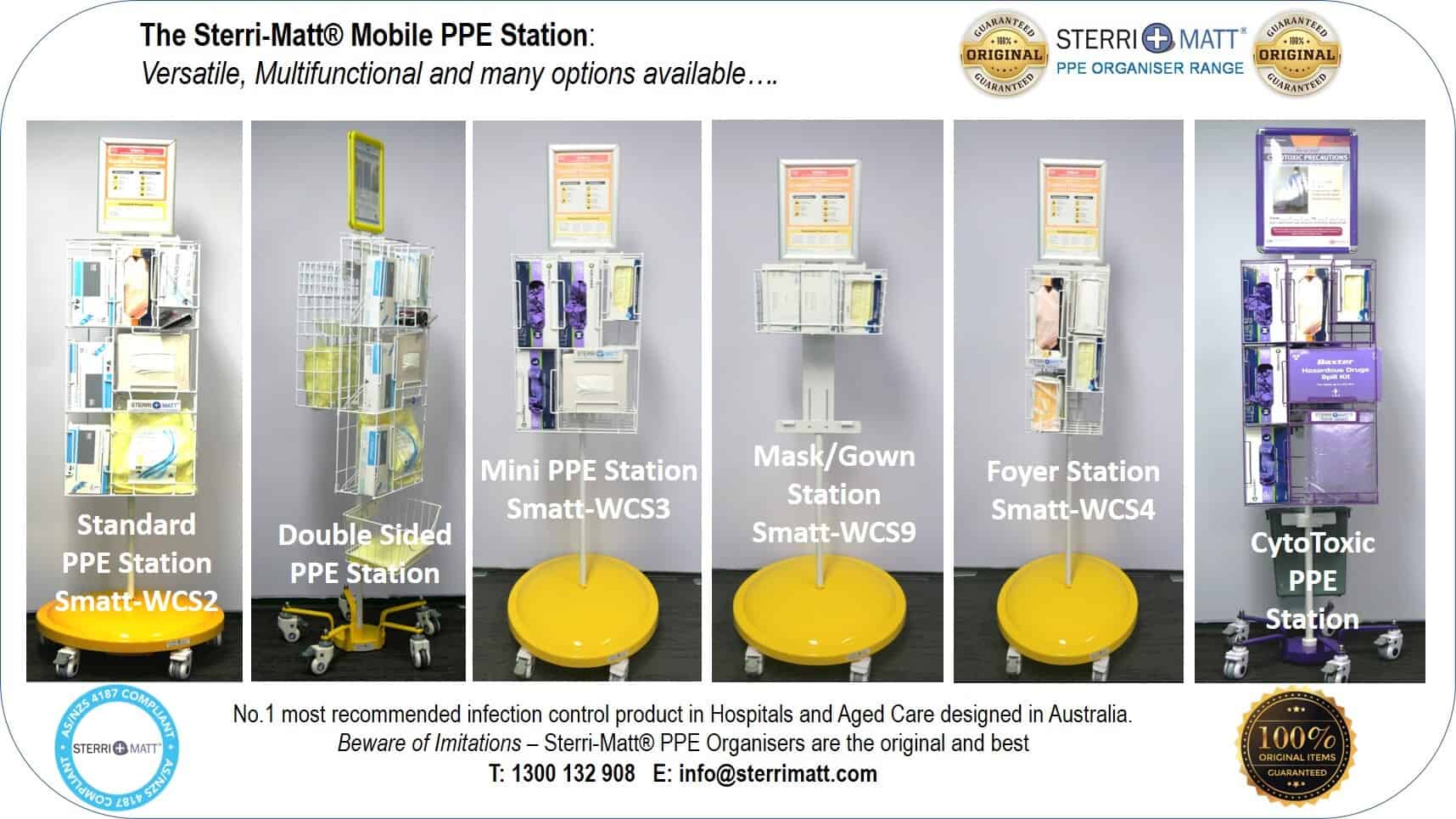Sterri-Matt® Mobile PPE Station: Many Options
